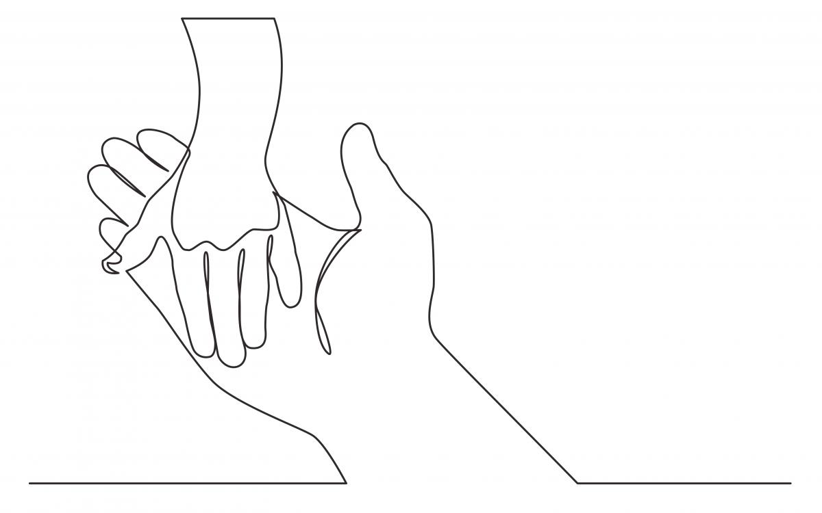 children's mental health - 2 hands holding